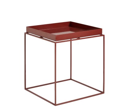 Tray Beistelltisch, H 40/44 x B 40 x T 40 cm, Chocolate - High gloss