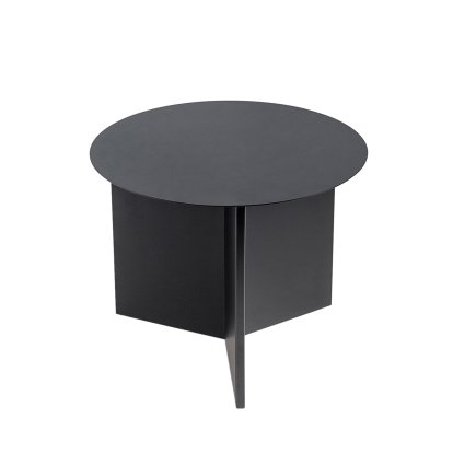 Slit Beistelltisch Metall, H 35,5 x Ø 45 cm, Black powder coated