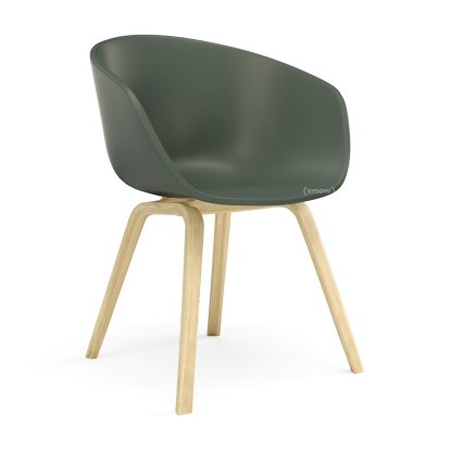 About A Chair AAC 22 Armlehnstuhl, Dusty green, Eiche geseift