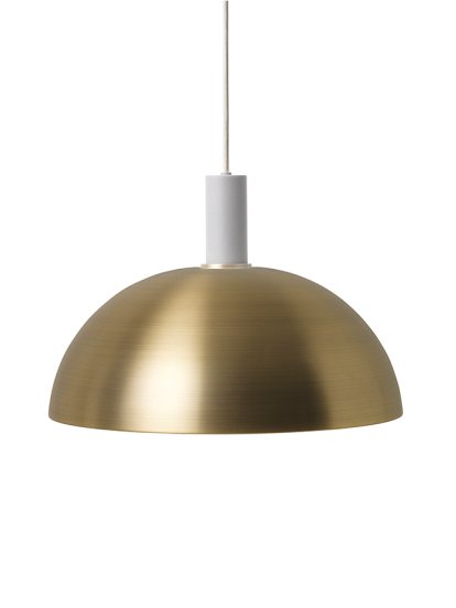 Collect Lighting, Niedrig, Light grey, Dome, Messing