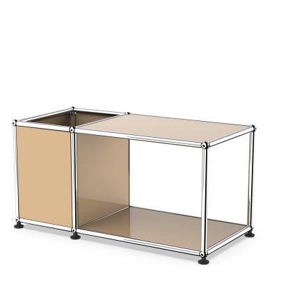 USM Haller Beistelltisch mit Aufbewahrung, USM beige, 35 cm