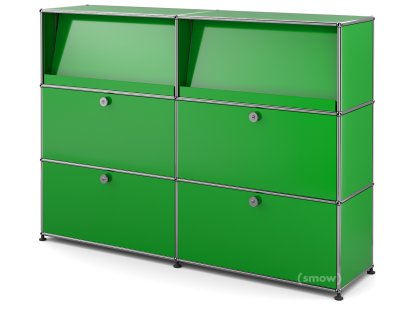 USM Haller Highboard L mit Schrägtablaren, USM grün