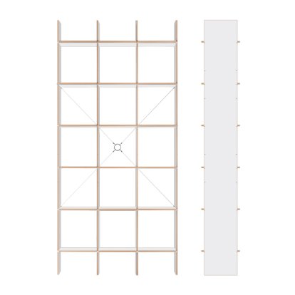 FNP 4 Regal, FU (Sperrholz, Birke) weiß