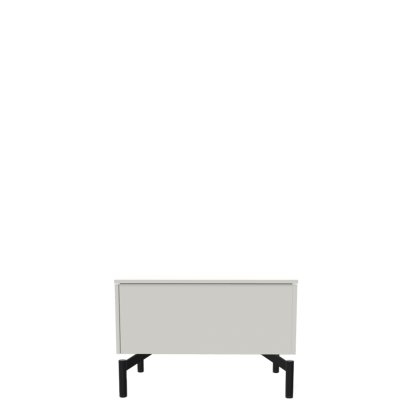 Aventa Sideboard mit Schubkasten, 60 cm, 1 Höhenraster, Melamin weiß, Metallfüße