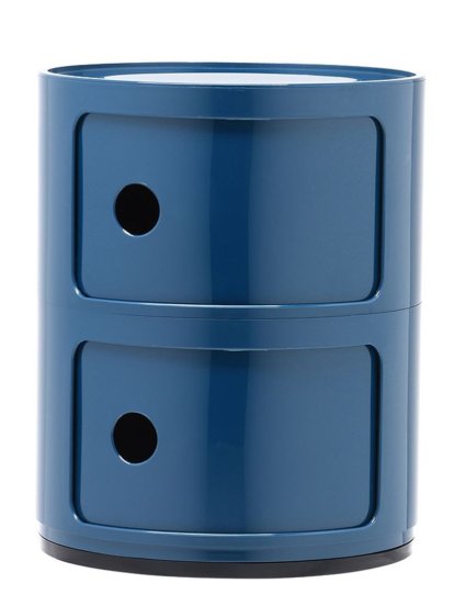 Componibili Container rund 2 Fächer, Blau