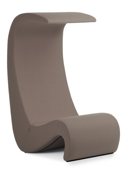 Amoebe Highback Loungesessel, Trüffel