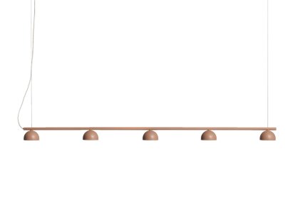 Blush Rail Pendelleuchte, 5 Schirme, Warm beige