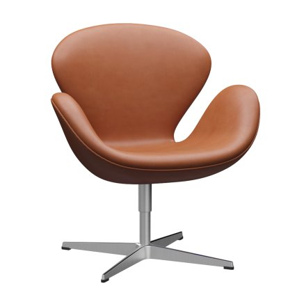 Swan Chair, 40 cm, Leder Grace, Walnut
