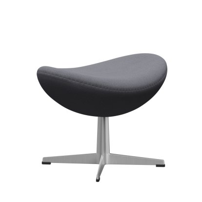 Egg Fußhocker, Christianshavn, Christianshavn 1171 - Hellgrau, Satingebürstetes Aluminium