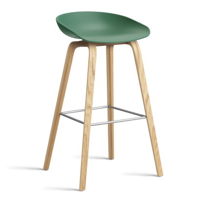 About A Stool AAS 32 Barhocker, Barvariante: Sitzhöhe 74 cm, Eiche lackiert, Teal green 2.0