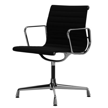 Aluminium Chair EA 103 / EA 104, EA 103 - nicht drehbar, Nero, Verchromt