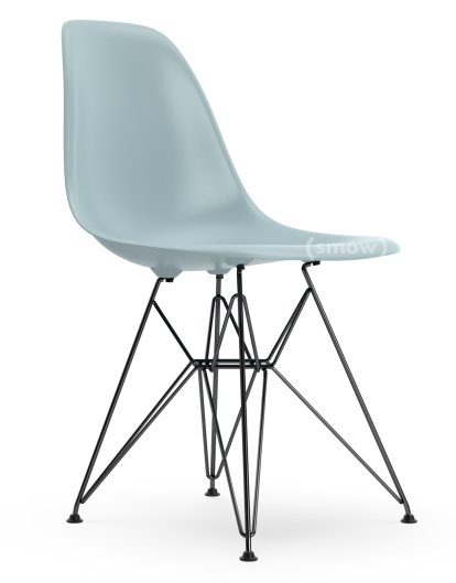 Eames Plastic Side Chair RE DSR, Eisgrau, Ohne Polsterung, Ohne Polsterung, Standardhöhe - 43 cm, Beschichtet basic dark
