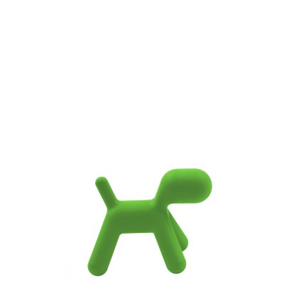 Puppy Hocker, Small (H 34,5 x B 26 x T 42,5 cm), Polyethylen (für den Außenbereich geeignet), Grün matt (1360 C)