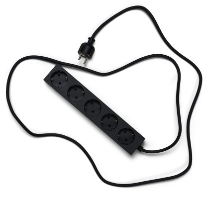 Power Bar / Beam Steckdosenleiste, 5 Steckdosen, Charcoal, 5 m