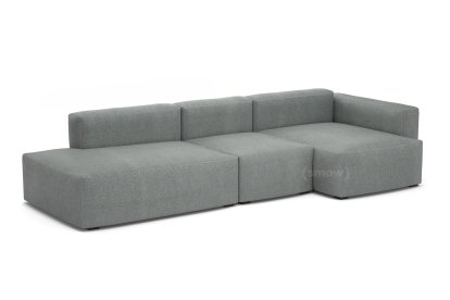 Mags Soft Sofa Kombination 4, Armlehne rechts, Hallingdal - schwarz/weiß