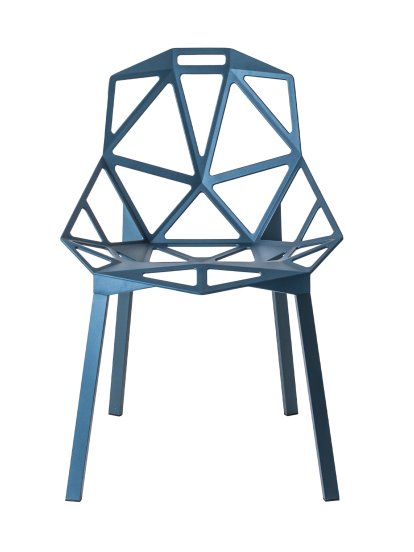 Chair_One Stuhl, Lackiert blau glänzend, Blau glänzend (5255)