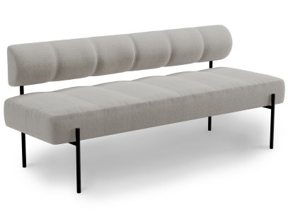 Daybe Dining Sofa, Moss 05 - Hellgrau, Schwarz
