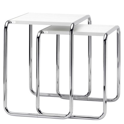 Satztischset B 9 a + b, Esche lackiert weiß