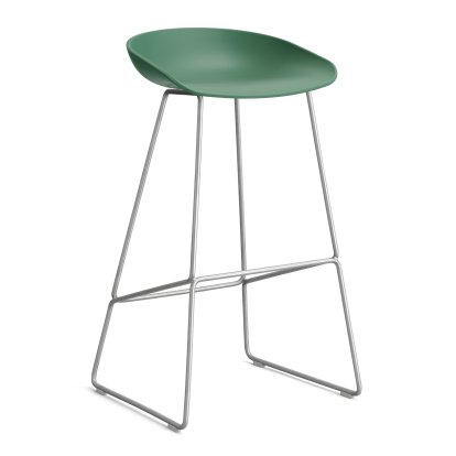 About A Stool AAS 38 Barhocker, Barvariante: Sitzhöhe 74 cm, Edelstahl, Teal green 2.0