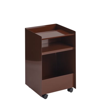 Folded Rollcontainer, H 61,5 cm, Dark red, Offen