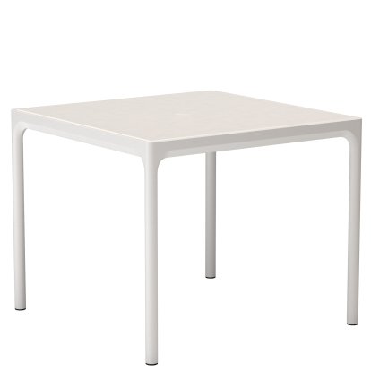 Four Tisch Aluminium, 90 x 90 cm, Muted White