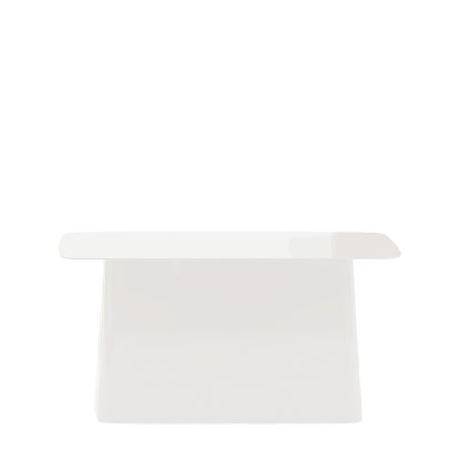 Metal Side Table, Weiß, Groß (H 35,5 x B 70 x T 31,5 cm)