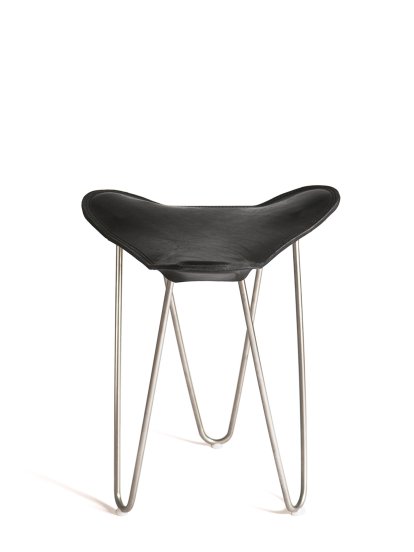 Trifolium Stool, Schwarz, Edelstahl