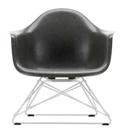 Eames Fiberglass Armchair LAR, Eames elephant hide grey, Weiß