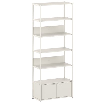 Unit Regal Stahl, 215 m , 1 x Doppeltür, Creme weiß