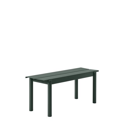 Linear Steel Bank, L 110 x B 39 cm, Dark green