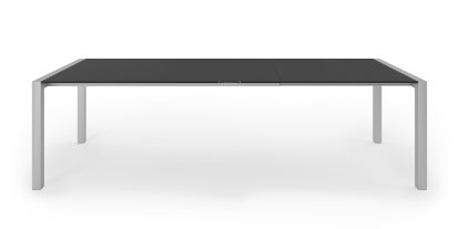 Sushi Esstisch, Fenix schwarz mit schwarzer Kante, L 177-271 x B 100 cm, Aluminium eloxiert