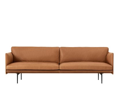 Outline Sofa, Dreisitzer, Leder cognac