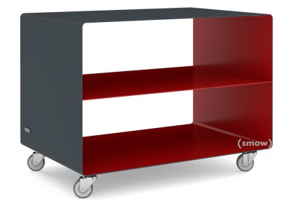 Rollwagen R 103, Zweifarbig, Anthrazitgrau (RAL 7016) - Rubinrot (RAL 3003), Industrierollen