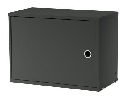String System Schrankelement mit Schwenktür, Dunkelgrau lackiert