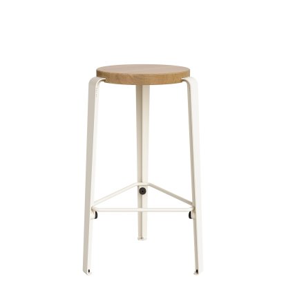 Lou Barhocker, 66 cm, Eiche massiv, Cremeweiß