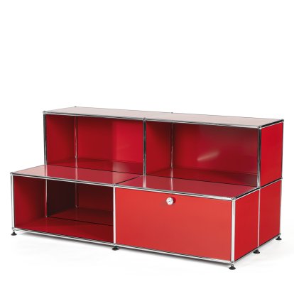 USM Haller Kinder Sideboard M mit Stufen, USM rubinrot