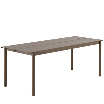 Linear Steel Tisch, L 200 x B 75 cm, Taupe
