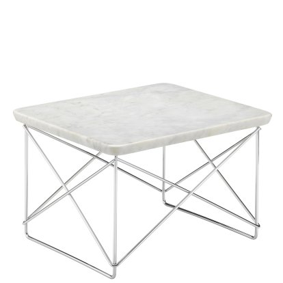 Occasional Table LTR Beistelltisch, Marmor Carrara, Glanzchrom