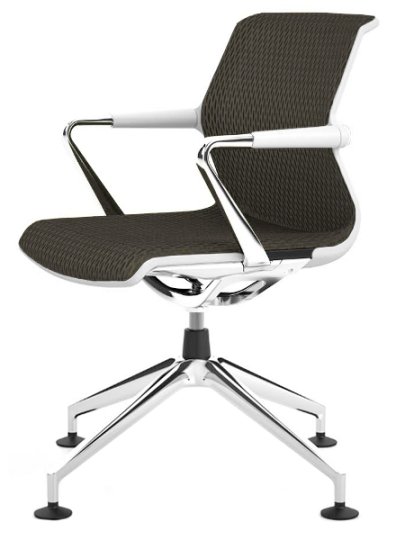 Unix Chair Viersternfuß, Diamond Mesh dimgrey, Soft grey