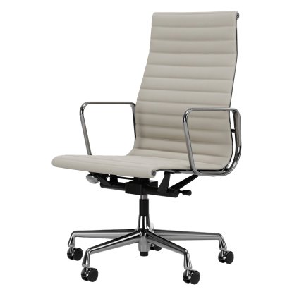 Aluminium Chair EA 119, Verchromt, Leder Premium F, Snow