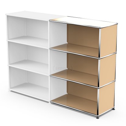 USM Haller Anbaupaket Horizontal 3, USM beige, 35 cm