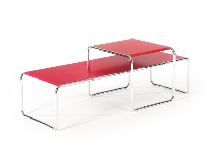 Laccio Couchtisch Set, Laminat rot, Laminat rot