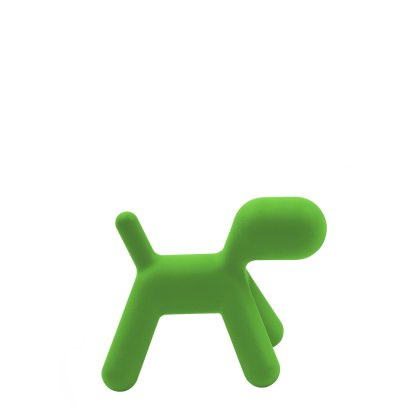 Puppy Hocker, Medium (H 45 x B 34 x T 56,5 cm), Polyethylen (für den Außenbereich geeignet), Grün matt (1360 C)