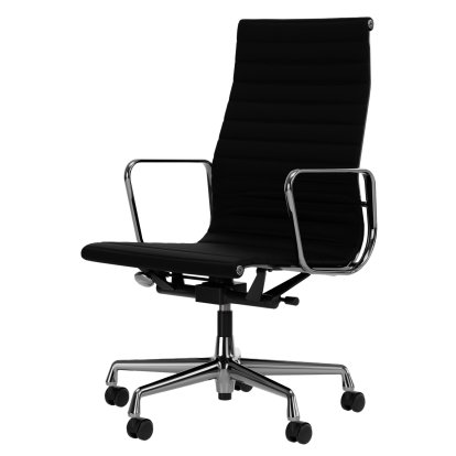 Aluminium Chair EA 119, Poliert, Leder (Standard), Nero