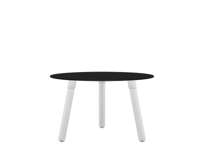 BCN Beistelltisch, Laminat schwarz, Buche, weiß lackiert, H 33 x ø 55 cm