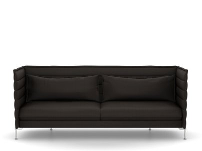 Alcove Sofa, Dreisitzer (H94 x B237 x T84 cm), Credo, Chocolate/schwarz