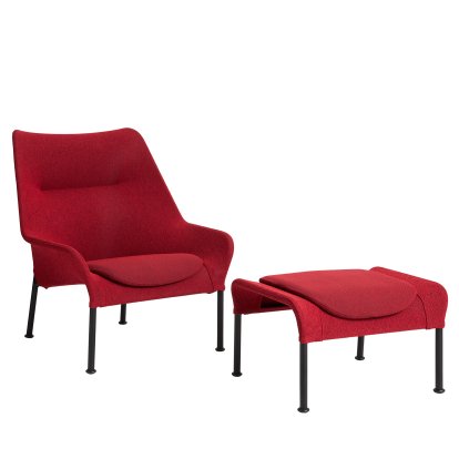 O2 Lounge Sessel, Mit Ottoman, Lift red / black