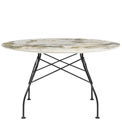 Glossy Tisch, Rund Ø128 cm, schwarz, Symphonie 