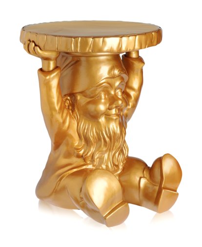 Gnomes Hocker / Beistelltisch, Attila, gold