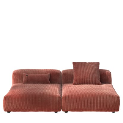 Vetsak Sofa Set 1, L, Cord velours - Brick, Mit Kissen